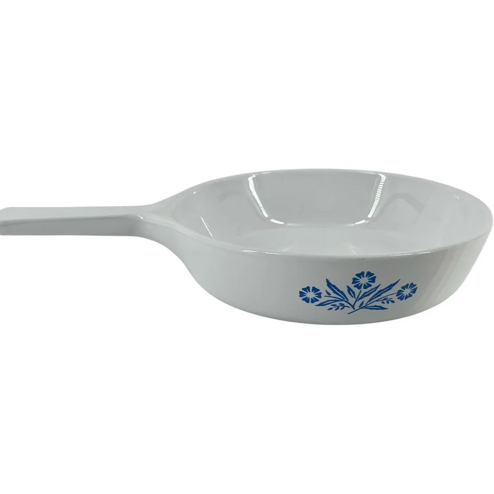 Corning Ware P-83-B Blue Cornflower 6.5 Inch Skillet Range Oven Microwave White